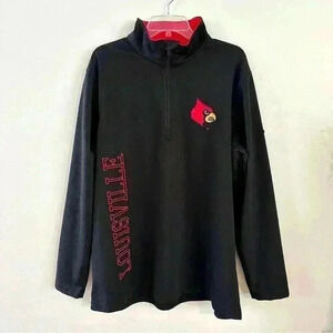Franchise Club Sweater Sweatshirt Louisville Cardinals Quarter Zip Mens Sz Large